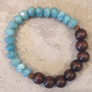 ☮️march birthstone☮️ aquamarine bracelet